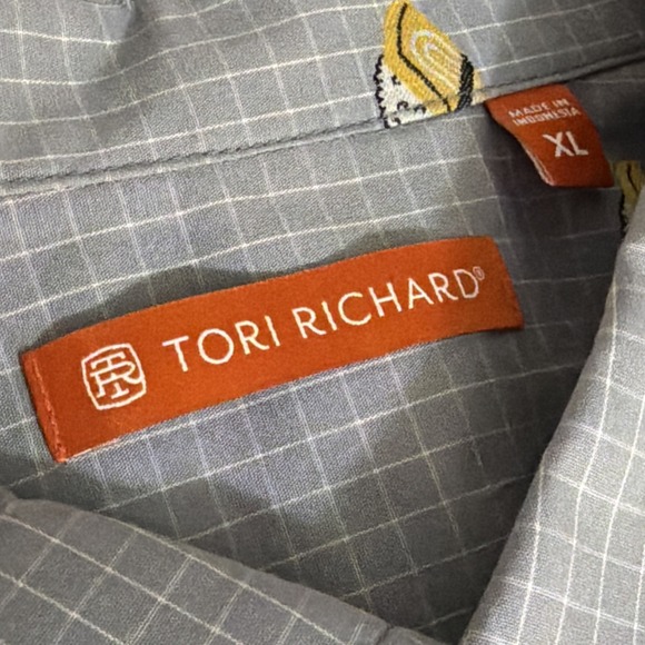Tori Richard Men's Short Sleeve Aloha Shirt All Over Sushi Omakase Gray Sz XL - Picture 5 of 7